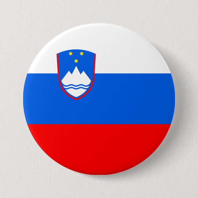 Slovenia Flag 7.5 Cm Round Badge (Front)