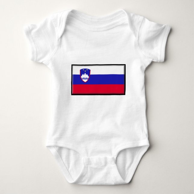 Slovenia Flag Baby Bodysuit (Front)