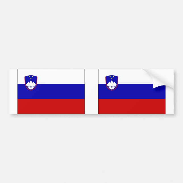 Slovenia flag bumper sticker (Front)