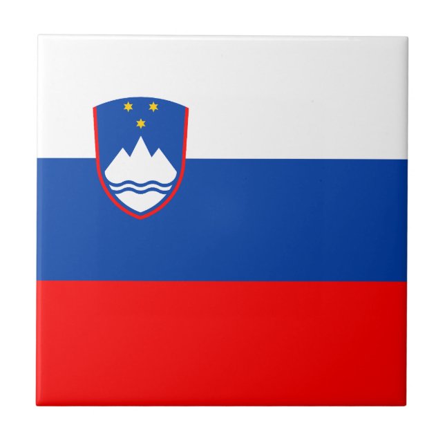 Slovenia Flag Ceramic Tile (Front)