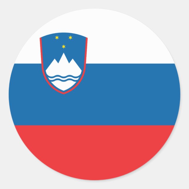 Slovenia Flag Classic Round Sticker (Front)
