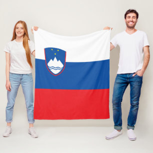 Slovenia flag fleece blanket