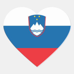 slovenia flag heart sticker