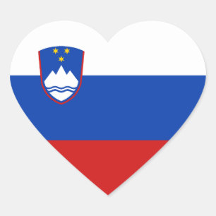 Slovenia Flag Heart Sticker