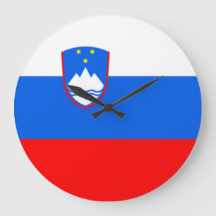 Slovenia Flag Large Clock