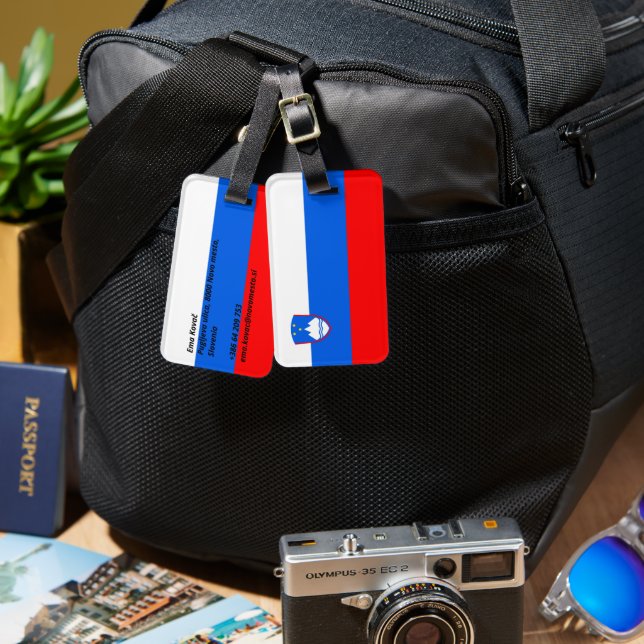 Slovenia flag luggage tag (Front & Back)