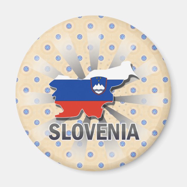 Slovenia Flag Map 2.0 Magnet (Front)