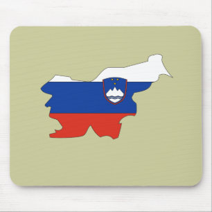 Slovenia flag map mouse pad