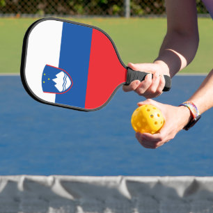 Slovenia flag pickleball paddle