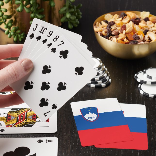 Slovenia flag playing cards (In Situ)