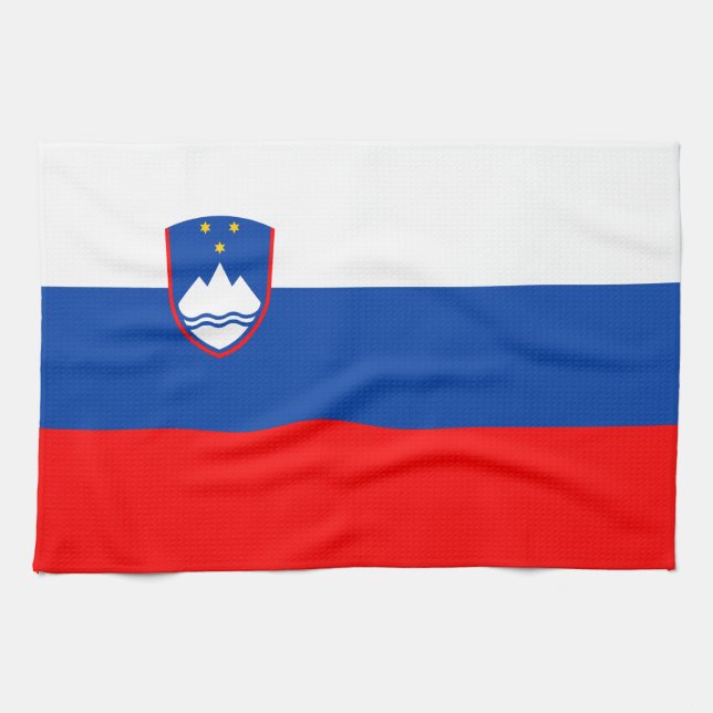 Slovenia Flag Tea Towel (Horizontal)