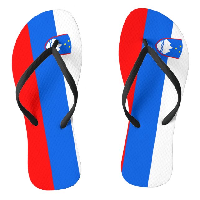 Slovenia Flag Thongs (Footbed)