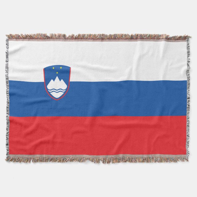 Slovenia flag throw blanket (Front)