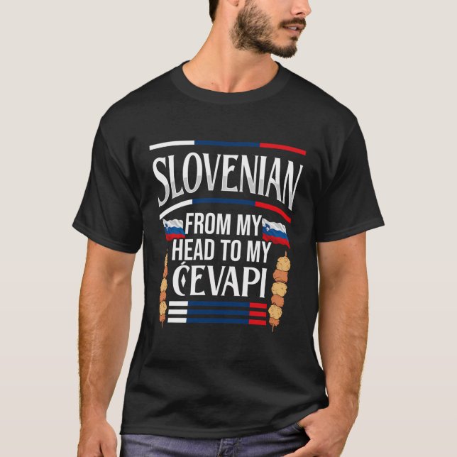 Slovenia Food Cevapi Cevapcici Cuisine T-Shirt (Front)