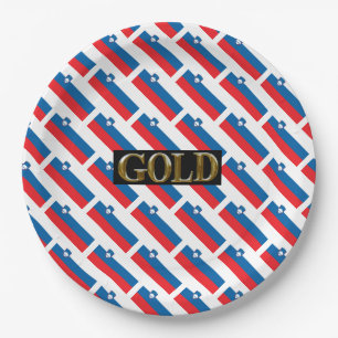 SLOVENIA GOLD PAPER PLATE