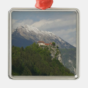 SLOVENIA, GORENJSKA, Bled: Bled Castle & 2 Metal Tree Decoration