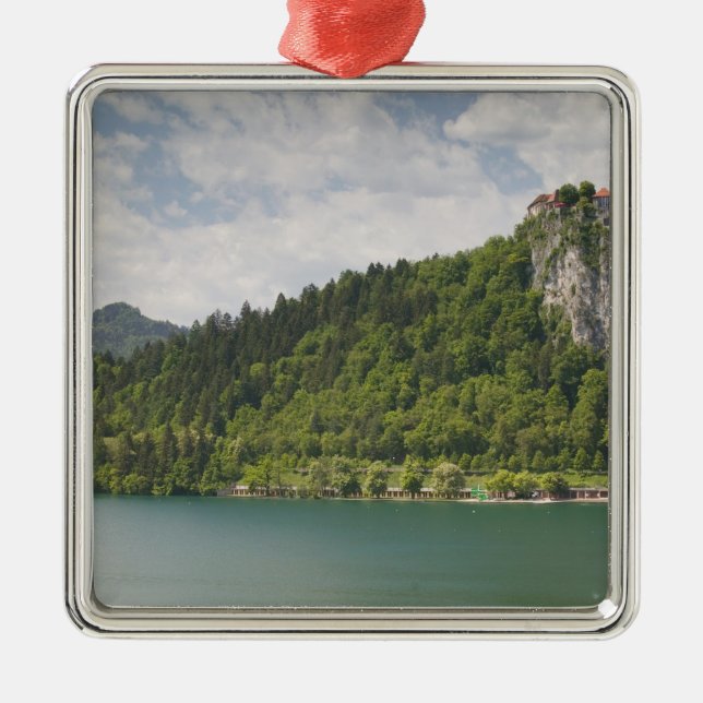 SLOVENIA, GORENJSKA, Bled: Bled Castle & Metal Ornament (Front)