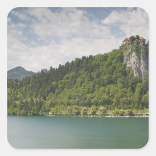 SLOVENIA, GORENJSKA, Bled: Bled Castle & Square Sticker