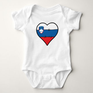 Slovenia Heart Slovenian Flag Baby Bodysuit