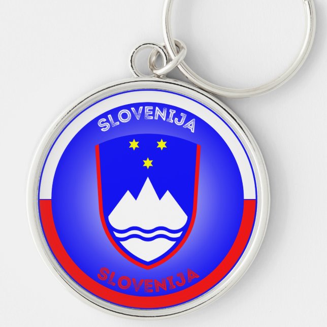 Slovenia Heritage Emblem Key Ring (Front)