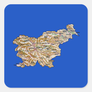 Slovenia Map Sticker