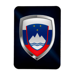 Slovenia Metallic Emblem Magnet