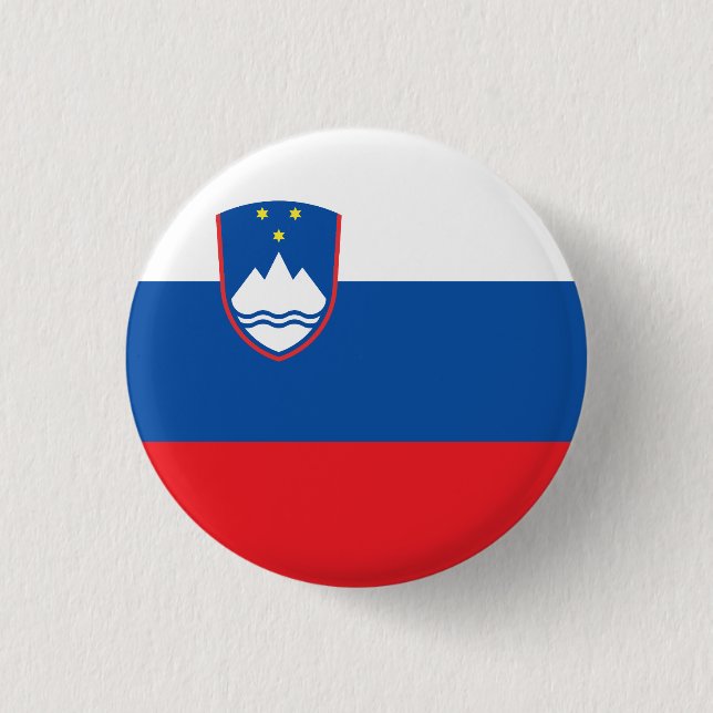 Slovenia National Flag 3 Cm Round Badge (Front)