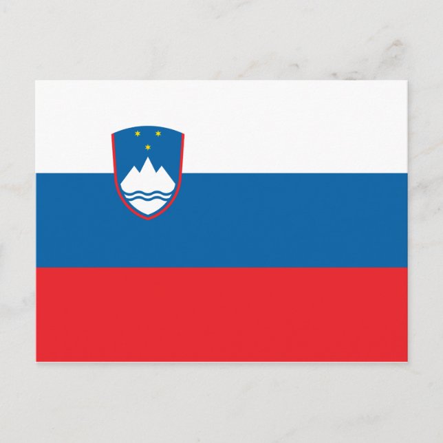 Slovenia National World Flag Postcard (Front)