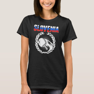 Slovenia Ping Pong  Slovenian Table Tennis Support T-Shirt