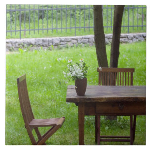 SLOVENIA, PRIMORSKA, Spodnja Idrija: Table on Ceramic Tile
