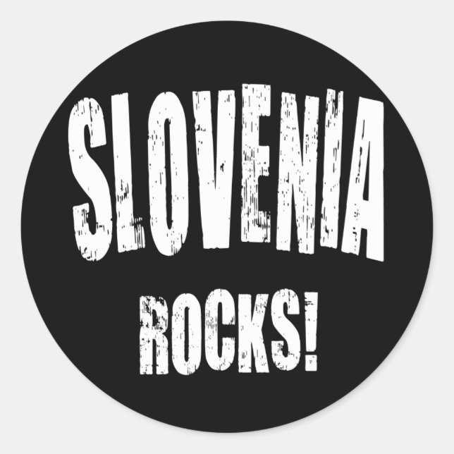 Slovenia Rocks! Classic Round Sticker (Front)
