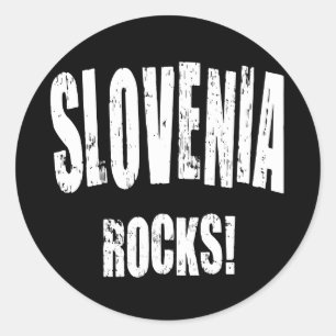 Slovenia Rocks! Classic Round Sticker