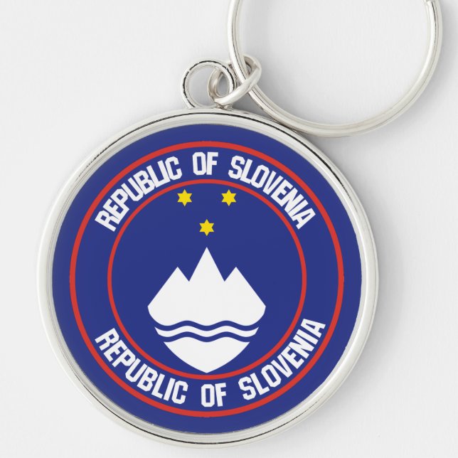 Slovenia Round Emblem Key Ring (Front)