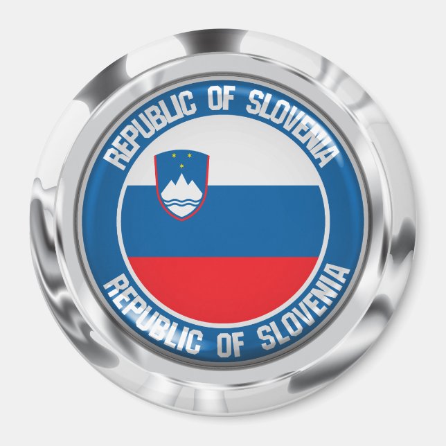 Slovenia Round Emblem Magnet (Front)