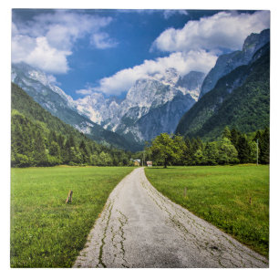 Slovenia, scenic photograph with Alps Ceramic Tile