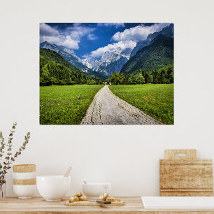 Slovenia, scenic photograph with Alps Poster