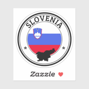 Slovenia Seal Sticker Round Flag For Laptop Book..