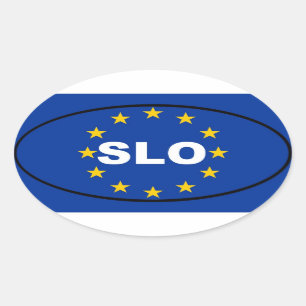 Slovenia SLO European Union Oval Sticker