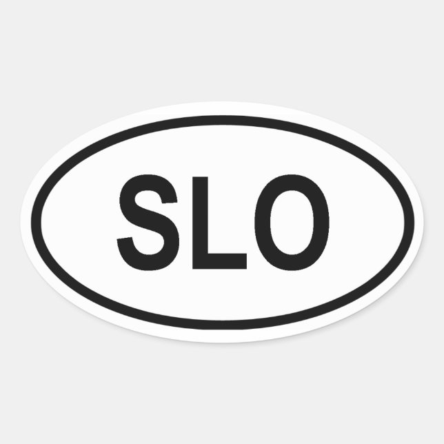 Slovenia "SLO" Oval Sticker (Front)