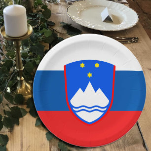 Slovenia, Slovenian Flag party, birthday /sport Paper Plate