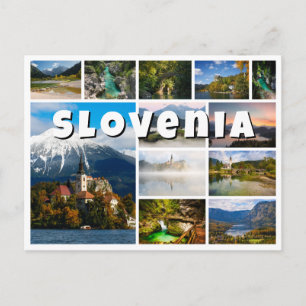 Slovenia souvenir photo collage postcard