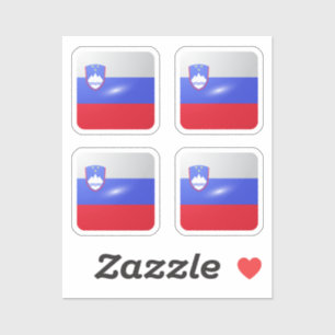 Slovenia square glossy flag