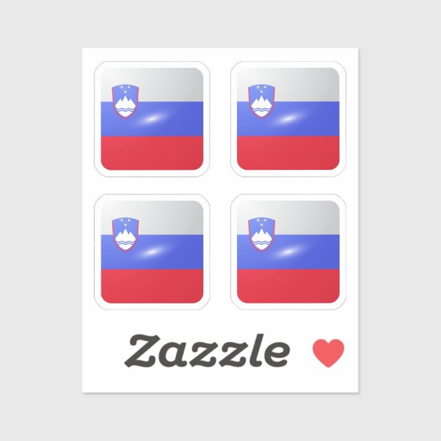 Slovenia square glossy flag (Sheet)