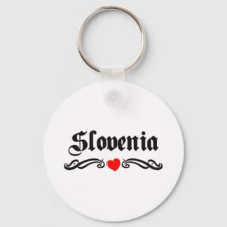 Slovenia Tattoo Style Key Ring