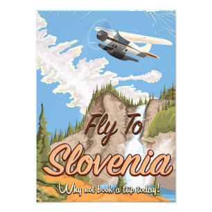 Slovenia Vintage style travel poster