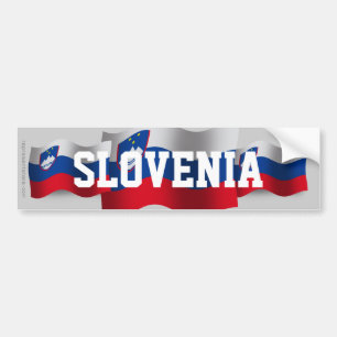 Slovenia Waving Flag Bumper Sticker
