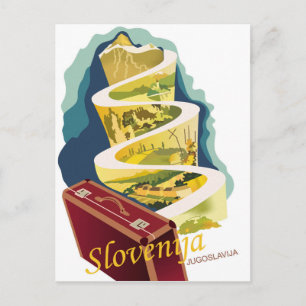 Slovenia, Yugoslavia, vintage travel Postcard
