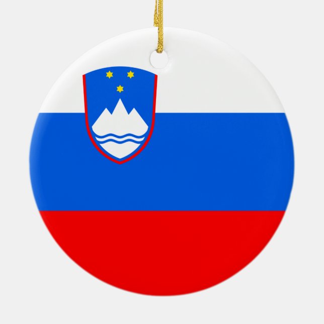 Slovenian Flag Ceramic Ornament (Back)