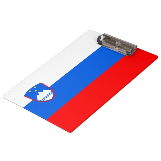 Slovenian Flag Clipboard (Angled)