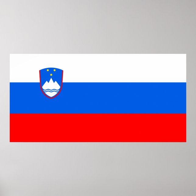 Slovenian Flag Poster (Front)